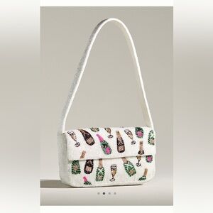 Beaded white Anthropologie purse
